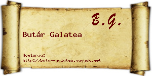 Butár Galatea névjegykártya